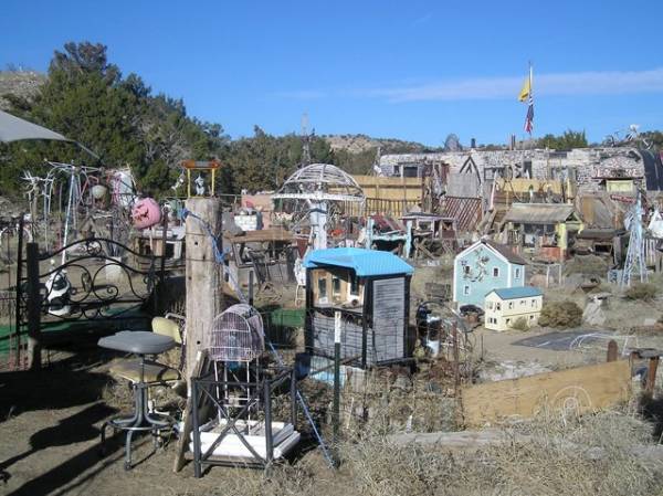 View of Tiny Town in Madrid, New Mexico