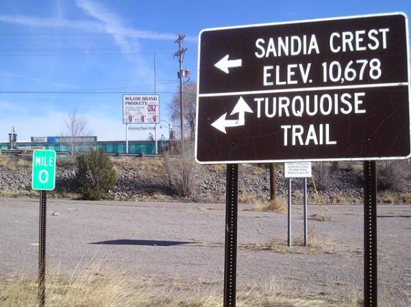 Sandia Crest Elevation Sign