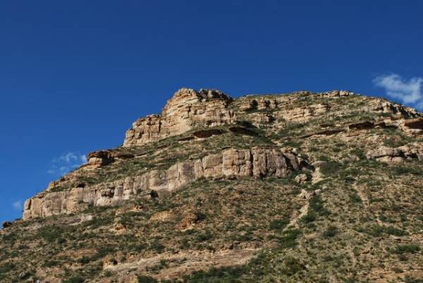 Cliff at Sitting Bull Falls in New Mexico