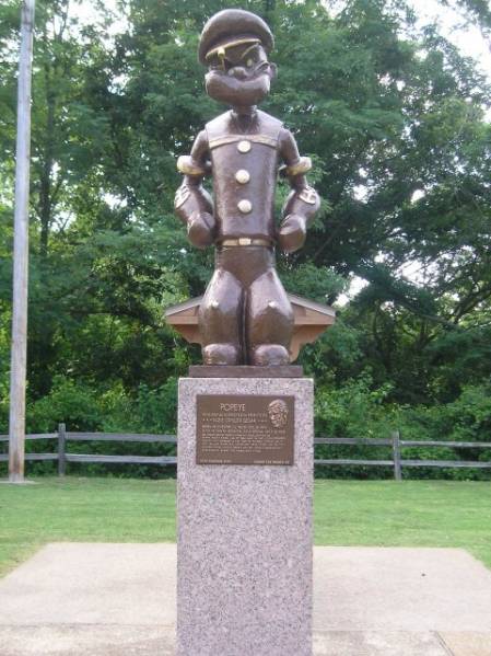 Popeye Sculpture in Chester, Illinois