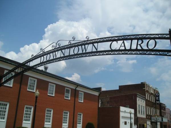Entrance to Historic Downtown Cairo, Illinois
