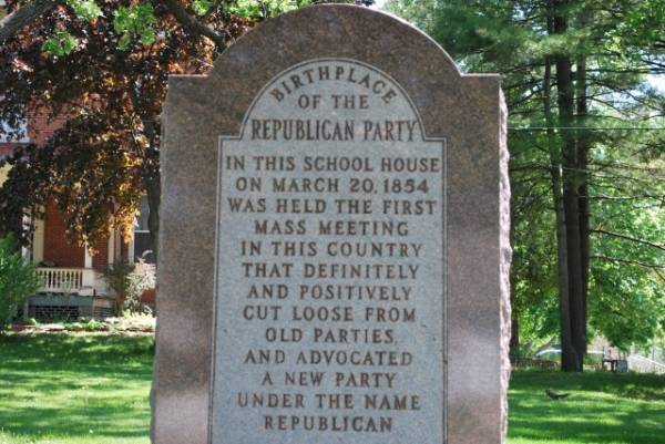 Birthplace of the Republican Party Marker in Ripon, Wisconsin
