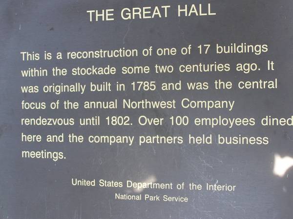 Great Hall Info Sign