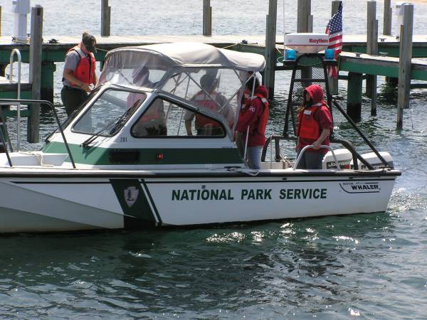 National Park Service Boat at the dock