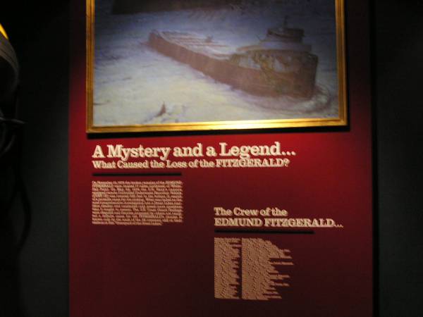 Edmund Fitzgerald Exhibit Inside the Shipwreck Museum