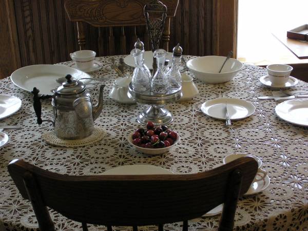 Table Set Inside the Lighthouse