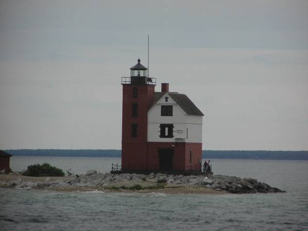 Leaving Mackinac Island and Lighthouse