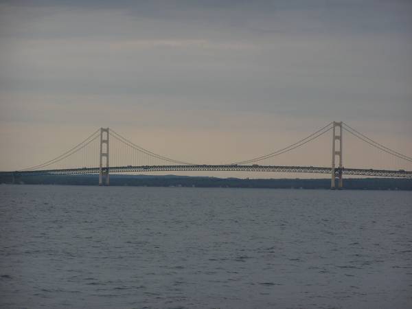 Closer View of Mackinac Bridge