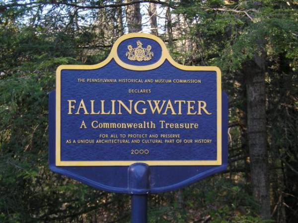 Fallingwater Sign in Pennsylvania