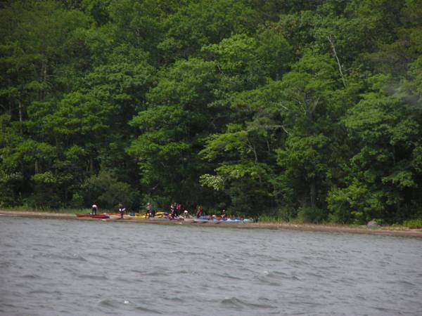 Kayakers on Basswood Island