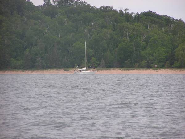 Sailboat Docked on Raspberry Island
