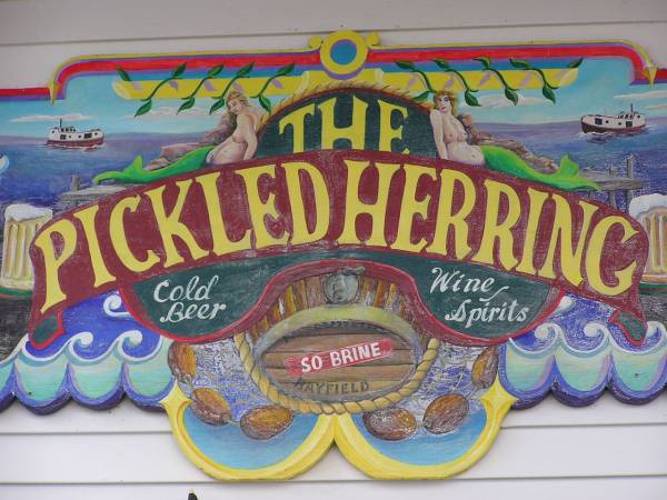 The Pickled Herring Restaurant Sign