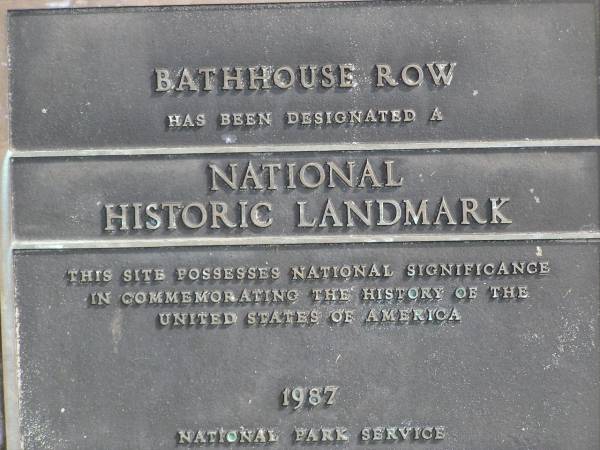 Bathhouse Row Sign