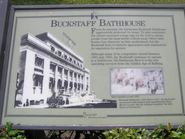 Buckstaff Bathhouse Sign