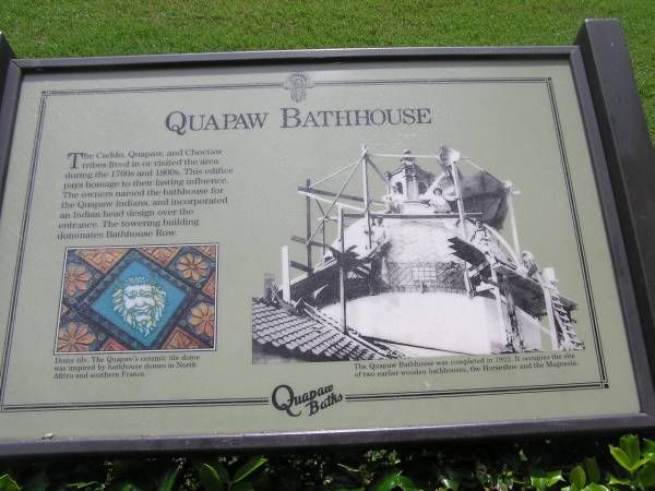 Quapaw Bathhouse Sign