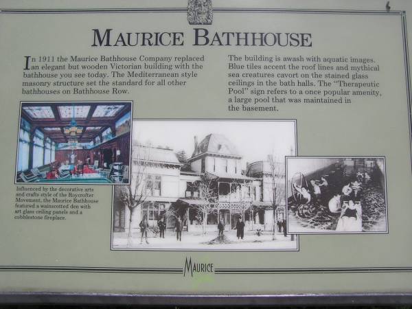 Maurice Bathhouse Sign