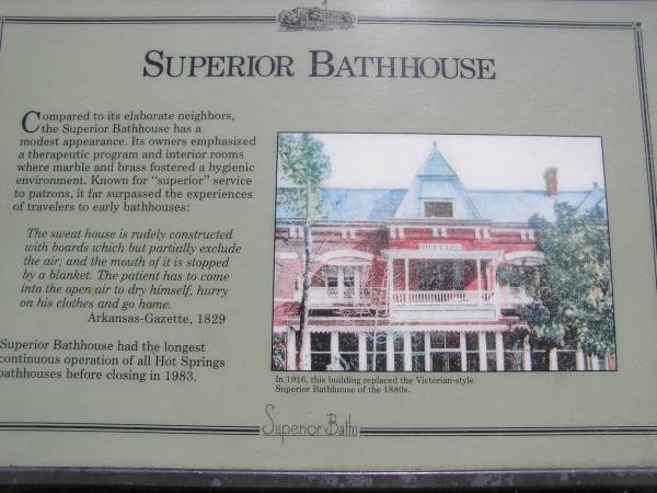 Superior Bathhouse Sign