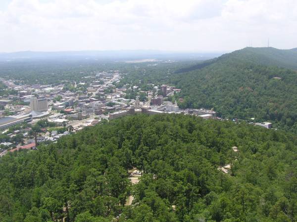 Downtown Hot Springs from Tower