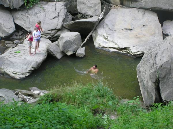 Swimming Down Below Brandywine Falls