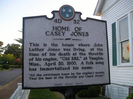 Casey Jones Plaque in Jackson, Tennessee