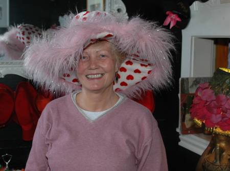 Crazy hats at Ajax Cafe