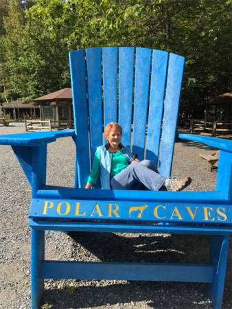 Giant Adirondack chair at Polar Caves Park