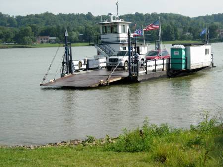 Ohio River ferry to Augusta, KY