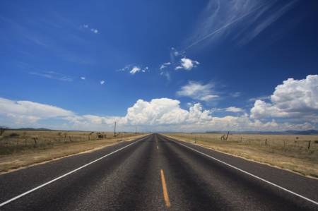 Heading south on US Route 385