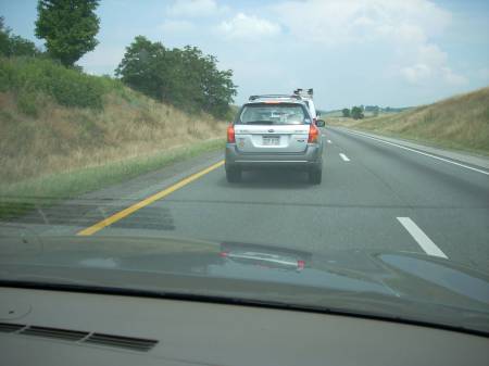 Stuck in a traffic jam!