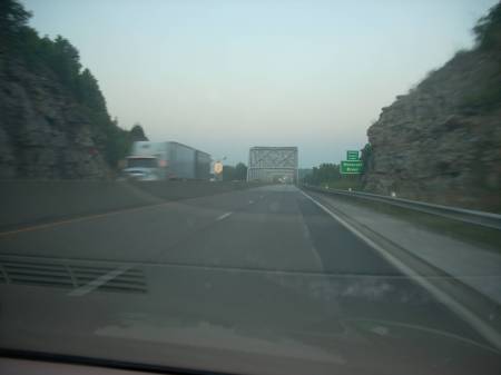Preparing to cross the Missouri River at Boonville