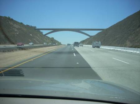 Nearing home - Fallbrook Bridge over I-15