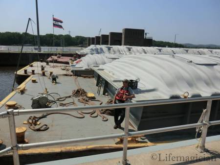 Lock 8 - barge