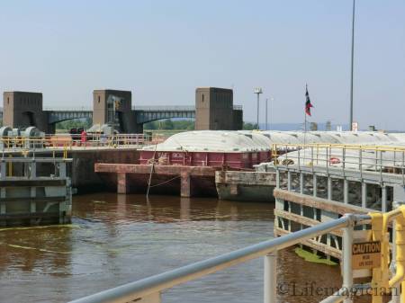 Lock 8 - barge