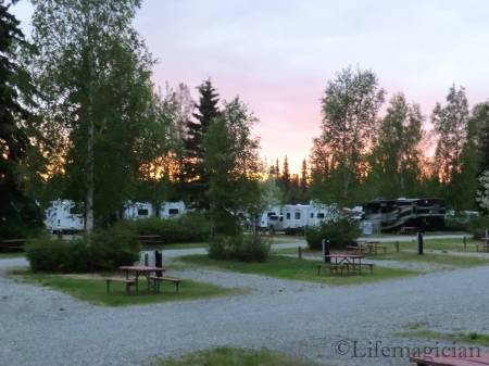 Sunset over River Edge RV Park