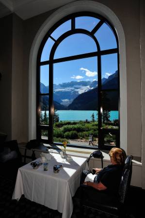 Afternoon Tea at Lake Louise, Banff National Park, Alberta Canada