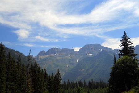Logan Pass is in the Center