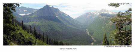 Panoramic of Glacier National Park