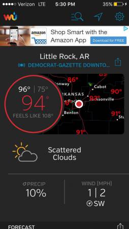 Little Rock Heat Index