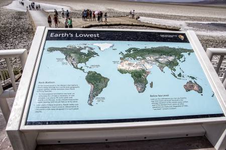 Sign at Badwater, Death Valley NP