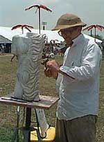 Sculptor at work