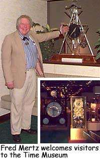 Fred Mertz welcomes visitors to the Time Museum