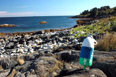 Pebble beach on Monhegan Island