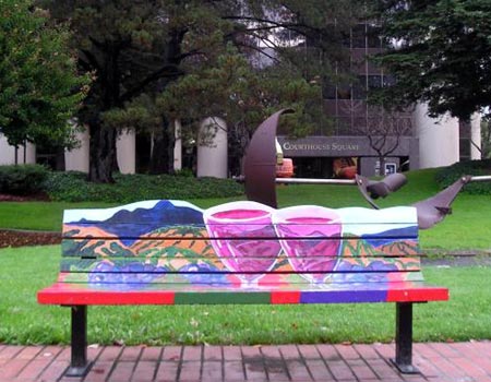 "Wine Country" bench