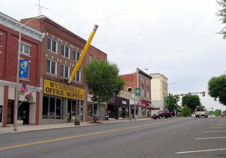 The Big Pencil in Wytheville, VA