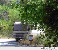 RV camping in a public park
