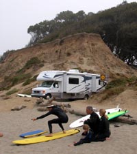 RVing at the beach