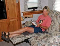 Jaimie in her recliner