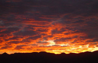 Sunset on the road