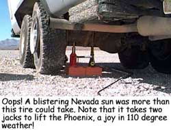 Oops!  Flat tire in Nevada
