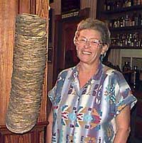 Marion Poehler, manager of Hook's American Drug Store Museum